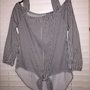 Striped Off the Shoulder Blouse StitchFix